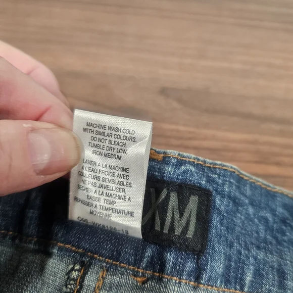 MXM Denim Tiered Ruffle Mini Skirt Size 14 Y2K Boho Festival Western - Picture 6 of 8